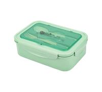 Bento Box, Lunch Box, Airtight Lunch Box, 3 Compartments, with Spoon And Fork, Safety Leakproof Boxes, Health And Environmental Protection (green)
