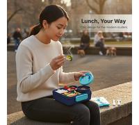 Bento Lunch Box con Scomparti, Portatile per Studenti e Adulti, bento box