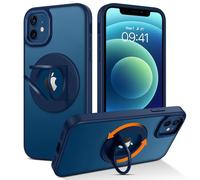 BENTOBEN Cover magnetica per iPhone 12/iPhone 12 Pro Magsafe compatibile con anello di supporto integrato a 360°, flessibile rotante, custodia di protezione anti-urto, custodia traslucida anti