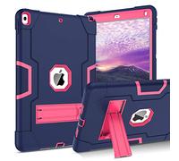 BENTOBEN - Custodia per iPad Air 3 da 10,5", 2019, iPad Pro 10,5", custodia 2017, 3 strati, resistente, antiurto, con cavalletto robusto, per iPad Air di terza generazione/iPad Pro da 10,5", colore: blu navy/rosso