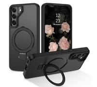 BENTOBEN Custodia per Samsung Galaxy S22 magnetica [compatibile con MagSafe] ricarica wireless con anello supporto invisibile, custodia Samsung S22 protezione per fotocamera traslucida opaca