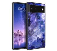 BENTOBEN Pixel 6 Custodia, Google Pixel 6 Custodia, Slim Fit Glow in The Dark Soft Flessibile Bumper Protettivo Antiurto Anti Graffio Antiscivolo Carino Cover per Google Pixel 6 (2021) 6.4", Blu Nebula