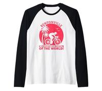Bentonville Mountain Biking Capitale Del Mondo Design Maglia con Maniche Raglan