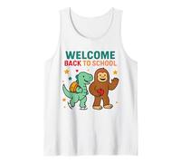 Bentornato a scuola Felice Bigfoot Cute Dinosaur 3 Rex Canotta