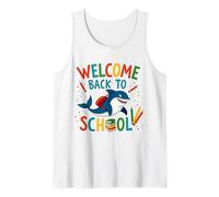 Bentornato a scuola Happy First Day Cute Shark Canotta