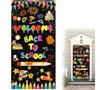 Bentornato coperture delle porte decorative, facile à installer decorazioni per le porte delle aule, pour le premier jour d'école striscione personalizzato decorazioni Welcome Back to School