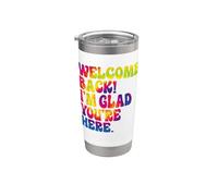 Bentornato, I'm Glad You're Here Fun Back To School Tie Dye Bicchiere termico in acciaio inox doppia parete