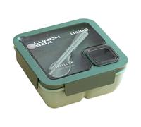 Bentos - Scatola con scomparti multipli con coperchio di sicurezza per microonde, sicura per la scuola di ufficio e viaggi a microonde