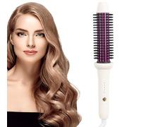 Benuola per ioni per bigotta per capelli - pettine di acconciatura riscaldata, canna da 28 mm, pennello di ferro arricciacapelli antirizzico in ceramica | Strumento di raddrizzamento degli ioni negati