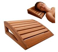 Benustra Poggiatesta per sauna interna, poggiatesta in legno con supporto ergonomico per collo e cervicale, cuscino per collo in legno per sauna, accessori per sauna, 37,8 x 31 x 6,9 cm