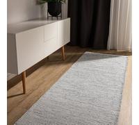 benuta Basic Tappeto cotone lavorato a mano Ron - Beige/Nero 80x250 cm - 100% cotone - Design: Uni, Minimalista, Natural Living - Facile cura per salotto e stanza