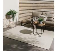 benuta Basic Tappeto da esterno Iowa - Crema 300x300 cm - Boho Juta-Look - Impermeabile UV balcone, terrazza, giardino, cucina, soggiorno - Robusto