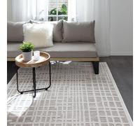 benuta Basic Tappeto Esterno & Interno Flora - Beige 120x170 cm - Design Floreale/Geometrico - Impermeabile & Resistente ai raggi UV - Per Balcone, Terrazza, Giardino - Cucina & Soggiorno