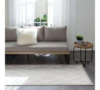 benuta Basic Tappeto Esterno & Interno Flora - Crema 80x300 cm - Design Floreale/Geometrico - Impermeabile & Resistente ai raggi UV - Per Balcone, Terrazza, Giardino - Cucina & Soggiorno