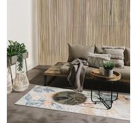 benuta Basic Tappeto Esterno & Interno Flora - Multicolore 80x250 cm - Design Floreale/Geometrico - Impermeabile & Resistente ai raggi UV - Per Balcone, Terrazza, Giardino - Cucina & Soggiorno