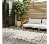 benuta Basic Tappeto Esterno & Interno Kaleo - Beige 200x300 cm - Motivi Geometrico - Impermeabile & Resistente ai raggi UV per Balcone, Terrazza, Giardino, Cucina & Soggiorno - Facile da Pulire