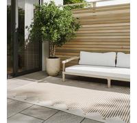 benuta Basic Tappeto Esterno & Interno Kaleo - Beige 80x150 cm - Motivi Geometrico - Impermeabile & Resistente ai raggi UV per Balcone, Terrazza, Giardino, Cucina & Soggiorno - Facile da Pulire