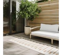 benuta Basic Tappeto Esterno & Interno Kaleo - Beige 80x300 cm - Motivi Geometrico - Impermeabile & Resistente ai raggi UV per Balcone, Terrazza, Giardino, Cucina & Soggiorno - Facile da Pulire
