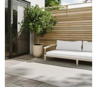 benuta Basic Tappeto Esterno & Interno Lou - Bianco 200x300 cm - Impermeabile & Resistente ai raggi UV - Multifunzionale per Balcone, Terrazza, Giardino - Cucina & Soggiorno - Facile da Pulire Robusto