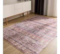 benuta Basic Tappeto Salotto George - Multicolore/Pink 160x230 cm - Lavabile - Fibra sintetica - Rettangolare & Stile: Vintage - Per camere da letto, sale da pranzo, soggiorni - facile da pulire