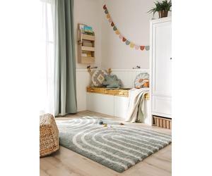 benuta Lytte Tappeto bambini Gobi - Blu 140x200 cm - Rettangolare e stile: Motivi infantili, Scandi Living - Facile manutenzione per soggiorno camera
