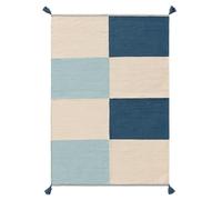 benuta Lytte Tappeto per bambini Anton - Multicolor/Blu 90 x 130 cm - 100% cotone - Rettangolare e in stile: motivi per bambini, Scandi Living - facile da pulire per soggiorno, camera da letto