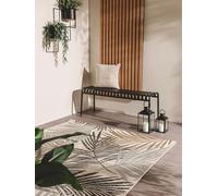 Benuta Nest Tappeto Cleo - fibra sintetica - adatto per esterni - rettangolare e in stile: botanici e fiori - facile da pulire per soggiorno e camera da letto | nero | 120 x 170 cm
