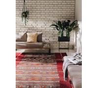 benuta Nest Tappeto da Esterno & Interno Artis - Multicolore/Rosso 240x340 cm - Resistente per Balcone, Terrazza, Giardino - Cucina & Soggiorno - Botanico, Floreale, Shabby Chic, Vintage, Astratto