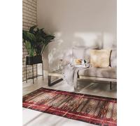 benuta Nest Tappeto da Esterno & Interno Artis - Multicolore/Rosso 80x250 cm - Resistente per Balcone, Terrazza, Giardino - Cucina & Soggiorno - Botanico, Floreale, Shabby Chic, Vintage, Astratto