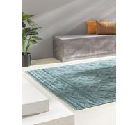 benuta Nest Tappeto Esterno & Interno Bonte - Turchese 160x230 cm - Resistente e Facile da Pulire - Per Balcone, Terrazza, Giardino - Cucina & Soggiorno - Geometrico, Stile Boho, Hygge Cozy