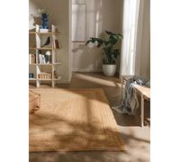 benuta Pure Tappeto Juta Jutta - Naturale 120x170 cm - Tessuto a Mano per Camera da Letto, Salotto, Soggiorno - Design Boho - Adatto al Riscaldamento a Pavimento