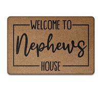 Benvenuti A Casa Dei Nipoti Tappeto Ingresso Casa Antisporco Tappeti D'Ingresso Resistente Tappetini Porta Dingresso Per Interno Camera Letto Balcone 40X60Cm