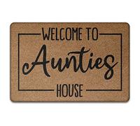 Benvenuti A Casa Delle Zie Tappetini Porta Dingresso Antisporco Tappetino Da Bagno Antiscivolo Tappeti D'Ingresso Per Balcone Camera Letto Soggiorno 40X60Cm