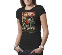 Benvenuti a Derry Pennywise It Capitolo Due Horror T-shirt donna | Clown Retro Halloween Stephen King Fan Arte da Carnevale Inquietante