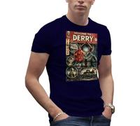 Benvenuti a Derry Pennywise It Capitolo Due Horror T-shirt uomo | Clown Retro Halloween Stephen King Fan Arte da Carnevale Inquietante