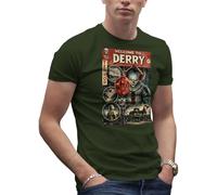 Benvenuti a Derry Pennywise It Capitolo Due Horror T-shirt uomo | Clown Retro Halloween Stephen King Fan Arte da Carnevale Inquietante