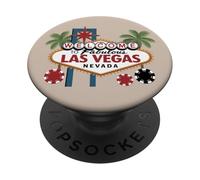 Benvenuti a Fabulous Las Vegas Nevada Gioco d'azzardo Poker Chips PopSockets PopGrip Adesivo