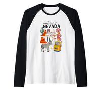 Benvenuti a Favoloso Las Vegas Nevada Retro Maglia con Maniche Raglan