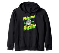 Benvenuti a Hustle Money Grind Work Dad Mamma Kid Boy Girl Felpa con Cappuccio