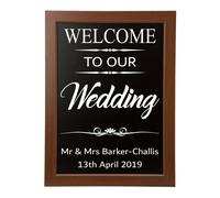 Benvenuti A il Nostro Matrimonio Personalizzato Adesivo Lavagna Non