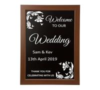 Benvenuti A Nostro Matrimonio Personalizzato Adesivo Lavagna Non