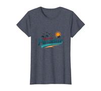 Benvenuti a Paradise Tropical Beach Vacation Maglietta, Donna, Pervinca, L