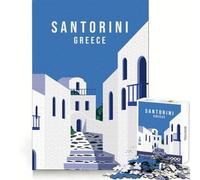 Benvenuti a Santorini! Puzzle da 1000 pezzi per adulti, ideale per stimolare la memoria e creare un'atmosfera rilassante Bordi precisi Regalo perfetto (38x52cm)