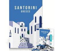 Benvenuti a Santorini! Puzzle da 1000 pezzi per ragazzi,gioco di memoria e richiamo mentale,incastro,nessun pezzo si stacca,ideale da portare in viaggio,gioco per allenare la mente