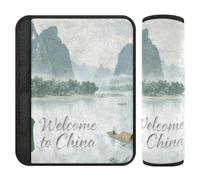 Benvenuti in Cina Paesaggio Cultura 2 Pack Spalla pad per la cintura di sicurezza Stop cintura di sicurezza taglio nel collo per SUV Protector para cinturón de carro