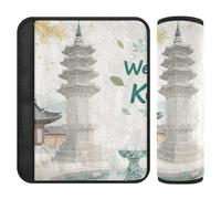 Benvenuti in Corea Scenery Culture 2 Pack auto viaggio Essentials Rilasciare lo stress al collo e alle spalle per aeroplano Protector para cinturón de carro
