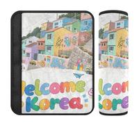Benvenuti in Corea Scenery Culture 2 pz cinture di sicurezza copre per le donne rilascio stress al collo e spalle per camion funda para cinturón de carro