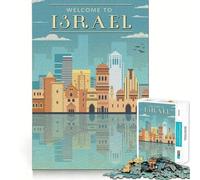 Benvenuti in Israele! Puzzle per ragazzi da 1000 pezzi Stimola la mente,divertente,con componenti robusti e ben definiti Attività di gruppo emozionante (38x52cm)