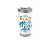 Benvenuti in Utah: Design Vintage per Amanti della Montagna Bicchiere termico in acciaio inox doppia parete
