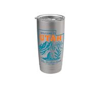 Benvenuti in Utah: Design Vintage per Amanti della Montagna Bicchiere termico in acciaio inox doppia parete